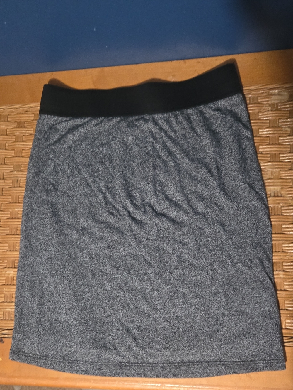 American Eagle Outfitters Gray Pencil Skirt with Black Waistband